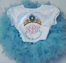 Load image into Gallery viewer, Blue Petti Tutu Set - Monogram Bodysuit - Dreams Do Come True Bodysuit - Embroidered T-Shirt - Cake Smash Outfit - Tutu Set - Birthday Set