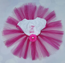 Load image into Gallery viewer, It's All About Me Tutu Set - Pink Tutu Set- Custom Tutu - Embroidered Bodysuit - Cake Smash Set - Hot Pink Tutu - Light Pink Tutu