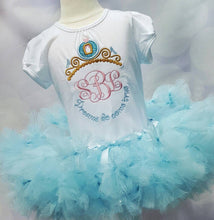 Load image into Gallery viewer, Blue Petti Tutu Set - Monogram Bodysuit - Dreams Do Come True Bodysuit - Embroidered T-Shirt - Cake Smash Outfit - Tutu Set - Birthday Set