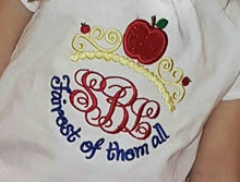 Load image into Gallery viewer, Fairest of them All Monogram t-shirt or Bodysuit - Monogram Bodysuit - Custom T-Shirt - Embroidered Monogram - Custom Bodysuit - Embroidery