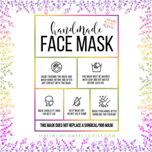 Load image into Gallery viewer, Ready to Ship Reusable Cotton Face Mask with Pocket for filter. Tropical Summer Design