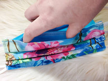 Load image into Gallery viewer, Ready to Ship Reusable Cotton Face Mask with Pocket for filter. Tropical Summer Design