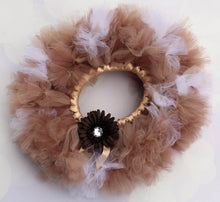 Load image into Gallery viewer, Tan and white Toddler Tutu - Fawn Tutu - Brown Tutu - Birthday Tutu - Girls Petti - Baby Tutu- Petti - Newborn Tutu - Costume Tutu - Tutu