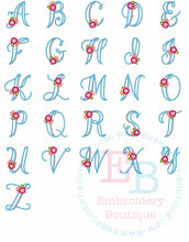 Load image into Gallery viewer, Springtime Flower Monogram Embroidered Top