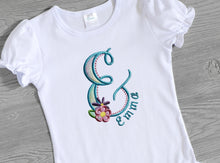 Load image into Gallery viewer, Springtime Flower Monogram Embroidered Top