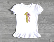 Load image into Gallery viewer, Butterfly Birthday Embroidered Top