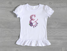 Load image into Gallery viewer, Springtime Flower Monogram Embroidered Top
