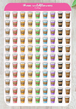 Load image into Gallery viewer, Coffee Cup Rainbow Stickers