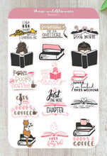 Load image into Gallery viewer, Reading Sticker Sheet, Bookish Stickers, Bookworm Stickers