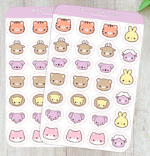 Load image into Gallery viewer, Kawaii Animal Sticker Sheet, Kawaii Animal Stickers