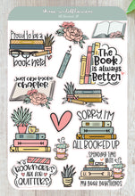 Load image into Gallery viewer, Reading Stickers, Bookish Stickers