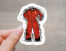 Load image into Gallery viewer, Why Choose Sticker - Orange Jumpsuit Rosalie Sticker