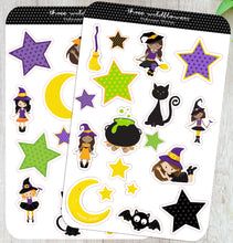 Load image into Gallery viewer, Halloween Witches Sticker Sheet