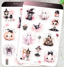 Load image into Gallery viewer, Pink Cute Halloween Sticker Sheet