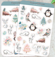 Load image into Gallery viewer, Artic Winter Wonderland Sticker Sheet