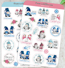 Load image into Gallery viewer, Holiday Christmas Gnomes Sticker Sheet