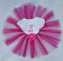 Load image into Gallery viewer, It&#39;s All About Me Tutu Set - Pink Tutu Set- Custom Tutu - Embroidered Bodysuit - Cake Smash Set - Hot Pink Tutu - Light Pink Tutu
