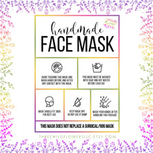 Load image into Gallery viewer, Ready to Ship Reusable Cotton Face Mask with Pocket for filter - Red Floral Mask
