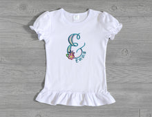 Load image into Gallery viewer, Springtime Flower Monogram Embroidered Top
