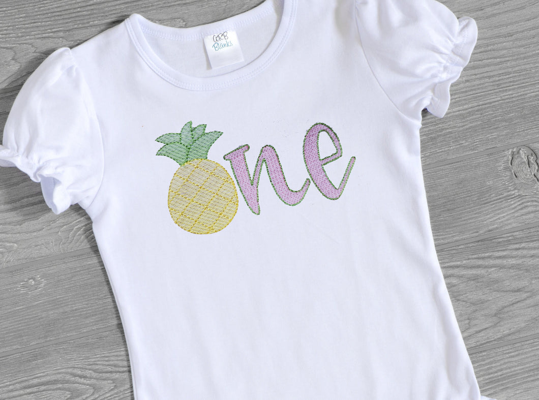 Pineapple First Birthday Shirt