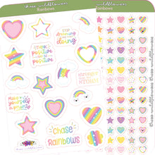 Load image into Gallery viewer, Rainbow Planner Stickers - Motivational Stickers

