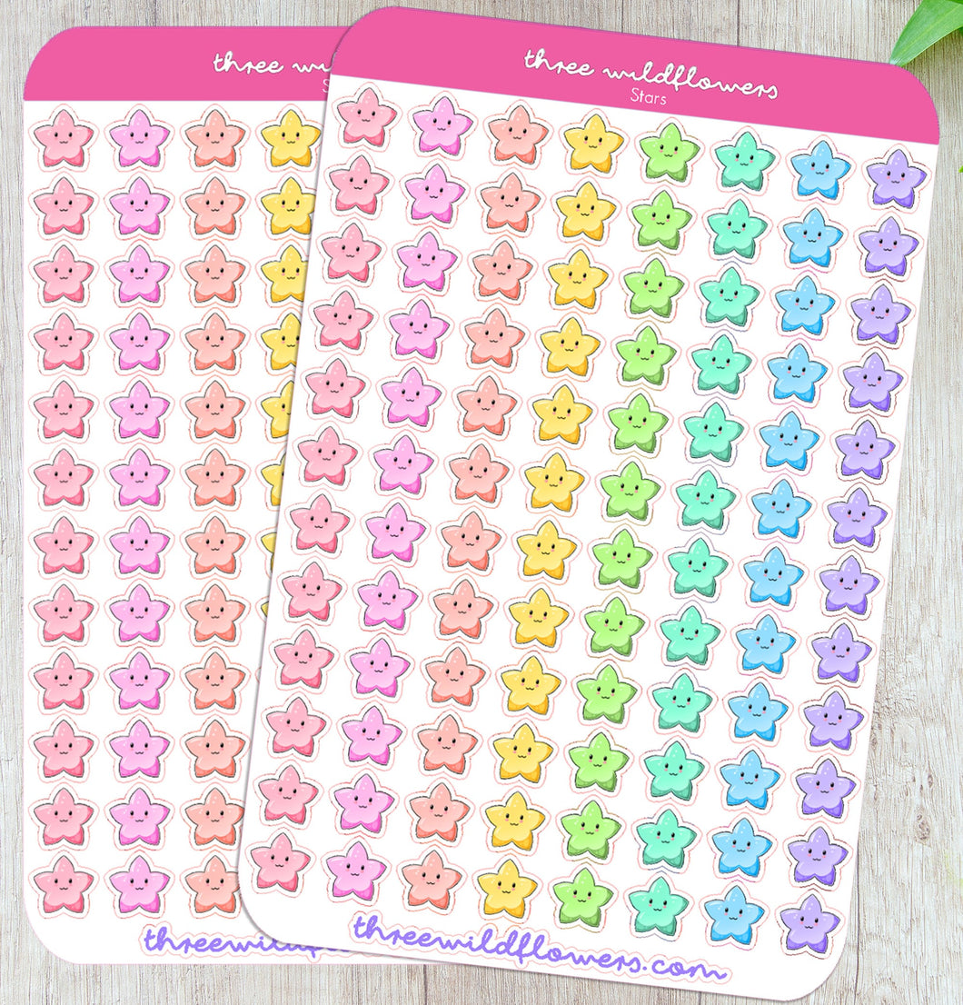 Rainbow Star Stickers - Teacher Stickers