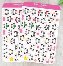 Load image into Gallery viewer, Panda Stickers, Panda Sticker Sheet
