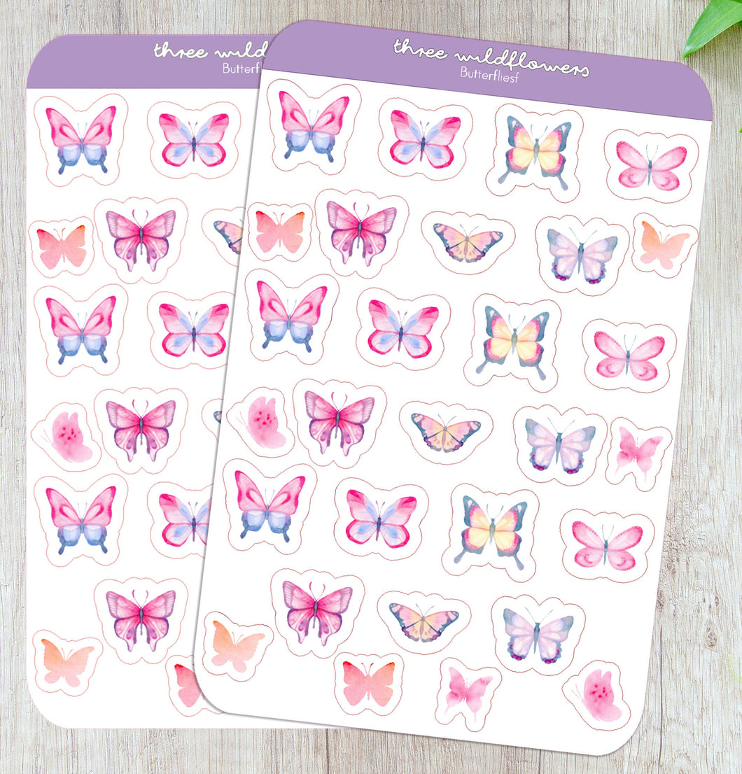 Butterfly Stickers, Butterflies Sticker Sheet