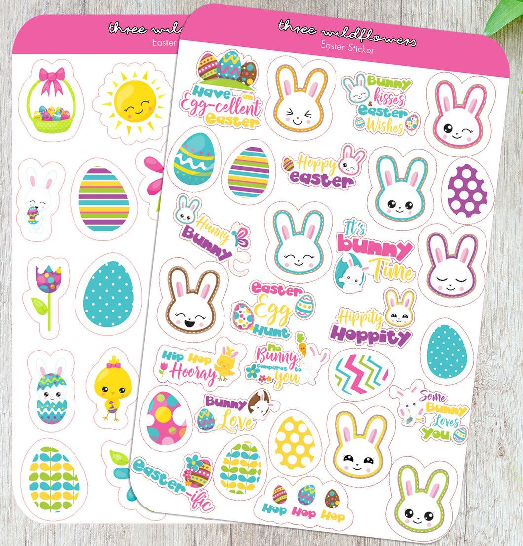 Easter Stickers, Spring Stickers, Easter Basket Gift