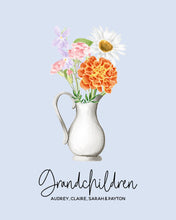 Load image into Gallery viewer, Birth Month Flower Family Printable, Grandchildren Printable, Personalized Mother&#39;s Day Gift
