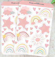 Load image into Gallery viewer, Pink Rainbow Sticker Sheet
