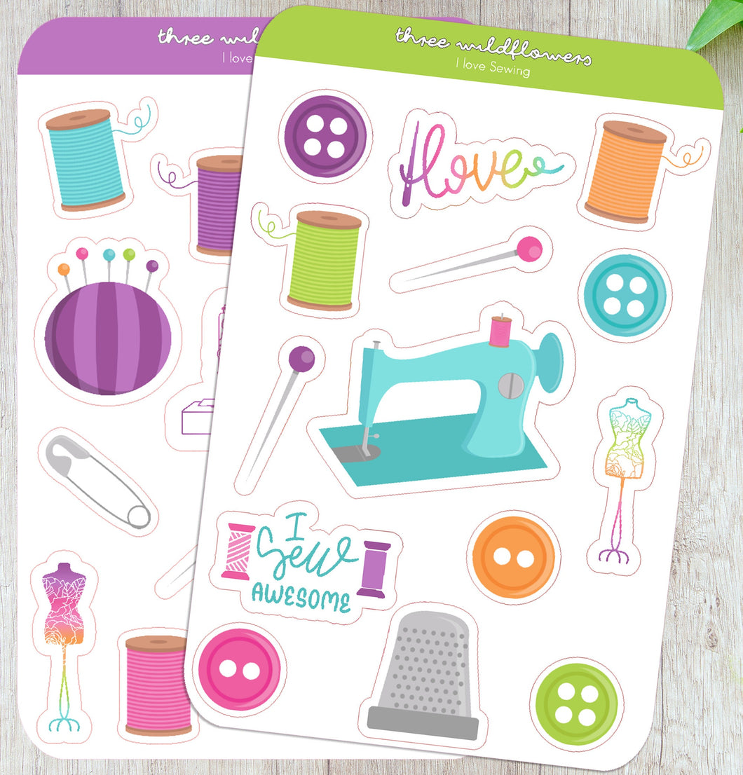 Sewing Stickers - Sewing Machine Stickers