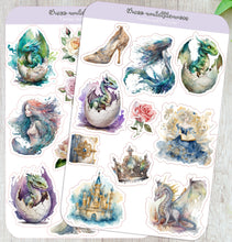 Load image into Gallery viewer, Fantasy and Fairytale Sticker Sheet
