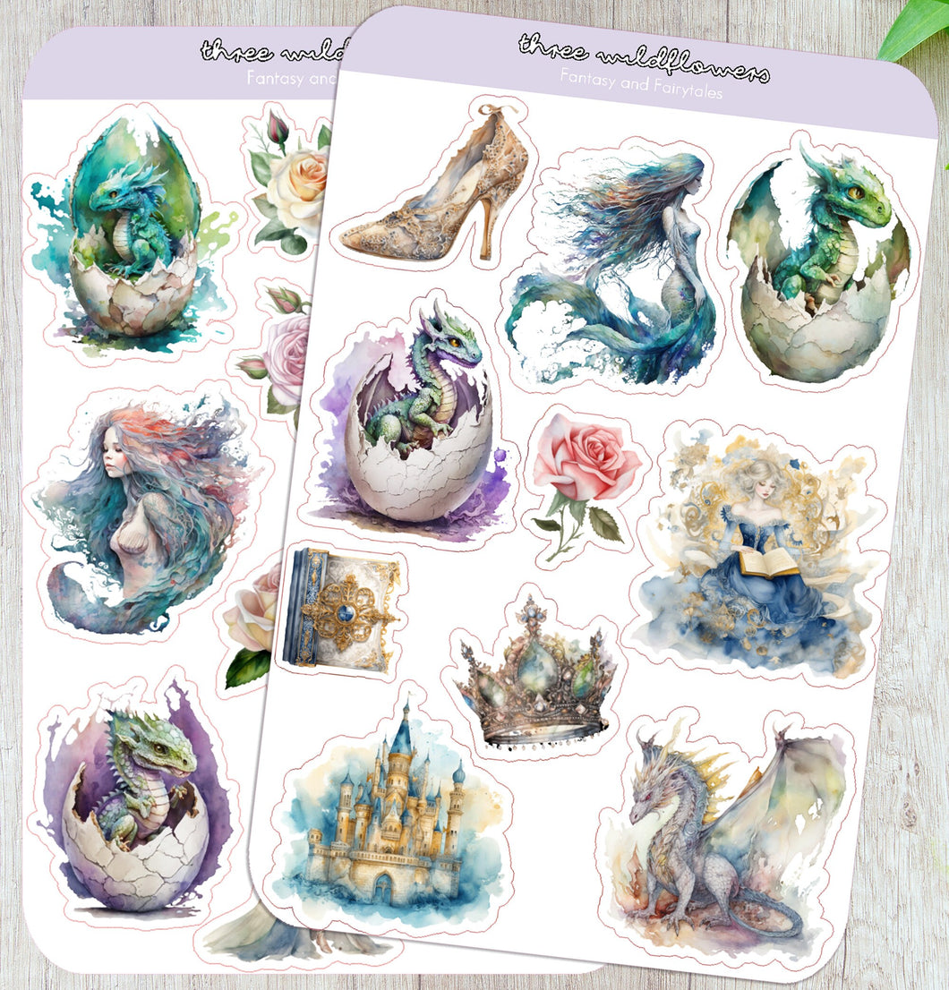 Fantasy and Fairytale Sticker Sheet