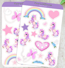 Load image into Gallery viewer, Unicorn Sticker Sheet - Unicorn Stickers
