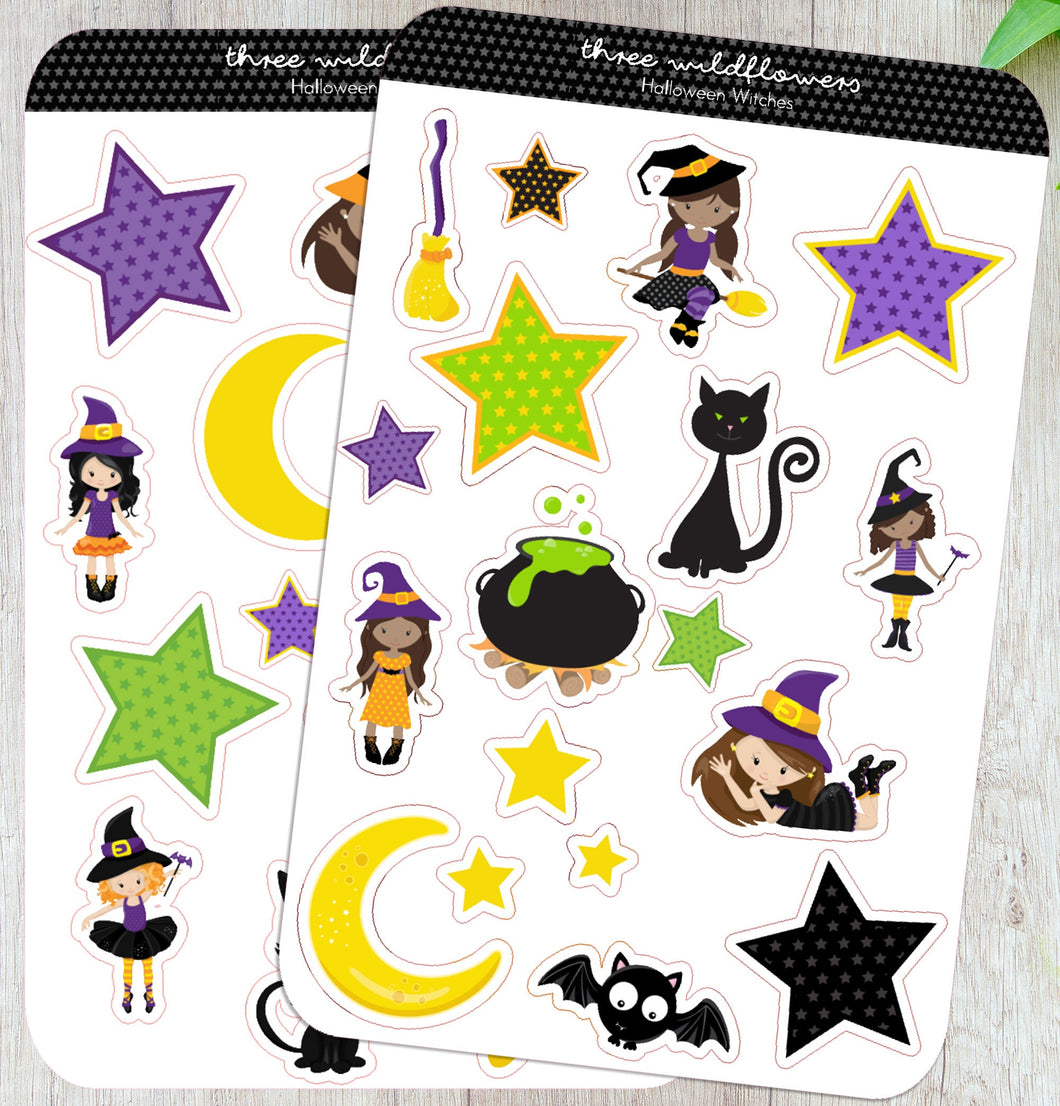 Halloween Witches Sticker Sheet