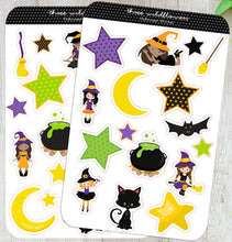 Load image into Gallery viewer, Halloween Witches Sticker Sheet
