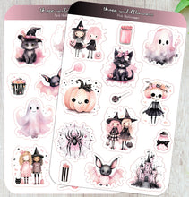 Load image into Gallery viewer, Pink Cute Halloween Sticker Sheet

